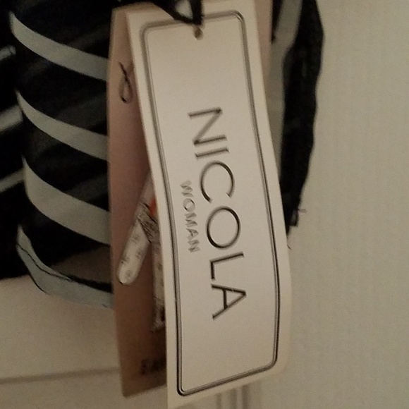 Black & White Striped Nicola two-piece blouse. - Picture 5 of 5